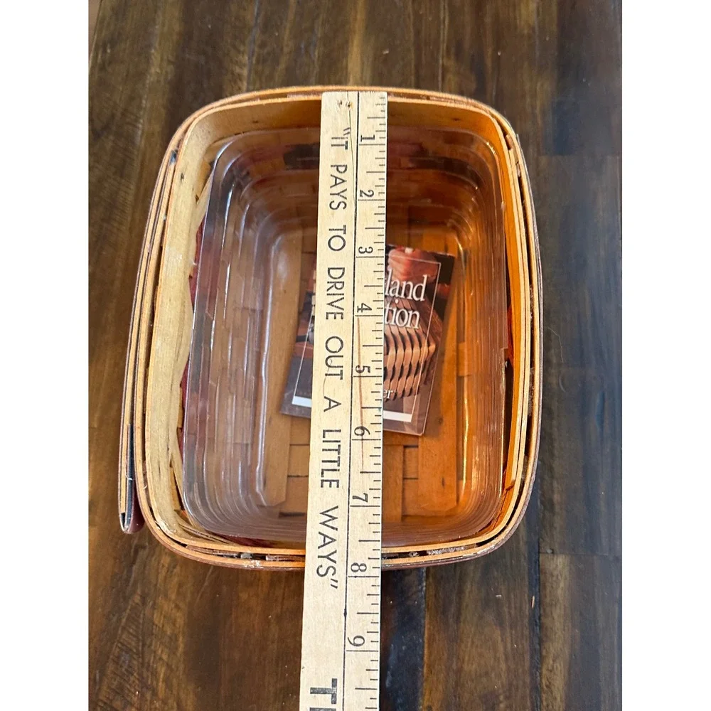 Longaberger Heartland Collection Rectangular Basket w/ Liner 1996 USA Handwoven